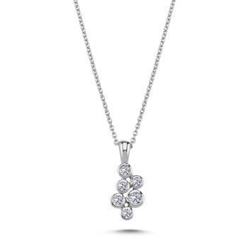 14 kt hvidguld Bubbles vedhæng med i alt 0,17 ct diamanter Wesselton SI
