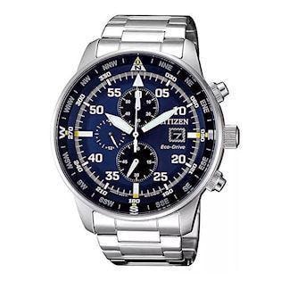 Eco-Drive Chronograph blank rustfri stål Eco drive quartz B612 Herre ur fra Citizen, CA0690-88L