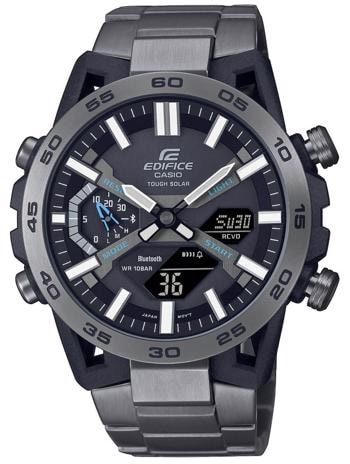 Edifice PVD coated stål Batteridrevet quartz Herre ur fra Casio, ECB-2000DC-1AEF