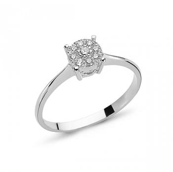 Coronet 14 karat hvidgulds ring med 0,37 carat brillant