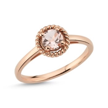 Nuran Darling Morganit ring i 14 karat Rosa guld