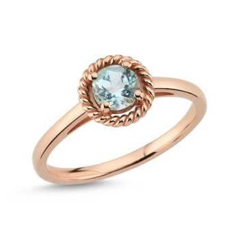 Nuran Darling Topas ring i 14 karat Rosa guld