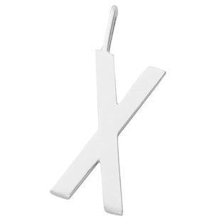 X - Smukke Arne Jacobsen bogstav vedhæng i mat sølv, 16 mm