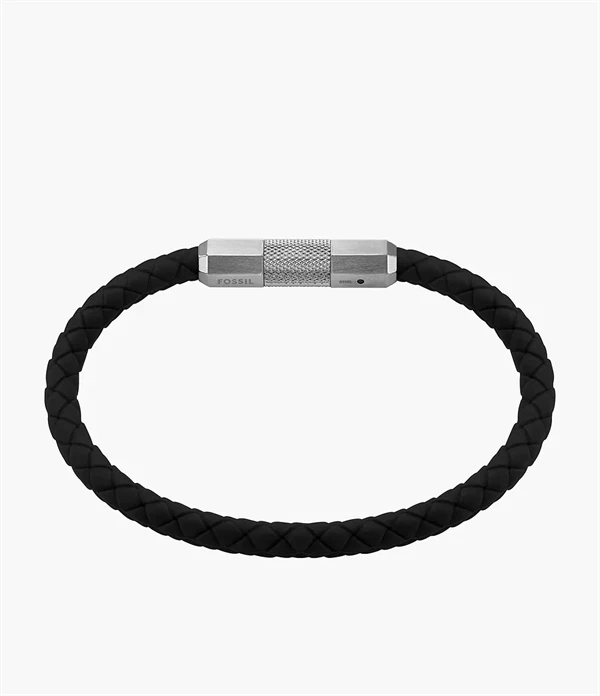 Fossil Machine armbånd i sort stål