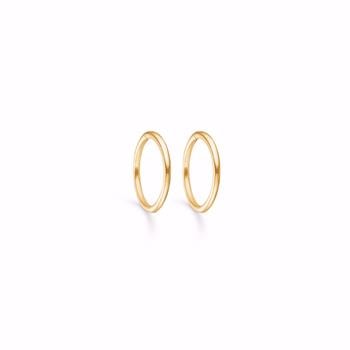 Sølvørering - creol forgyldt11mm
