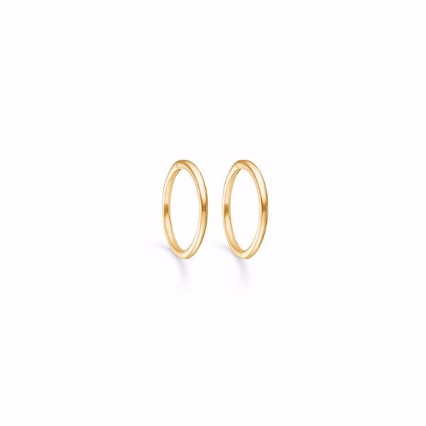 Sølvørering - creol forgyldt11mm