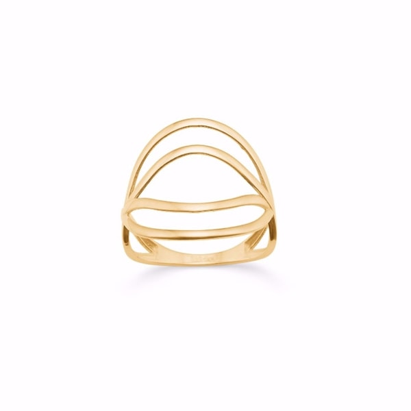 Ring i 8 Karat Guld – Moderne og Elegant Bølget Design