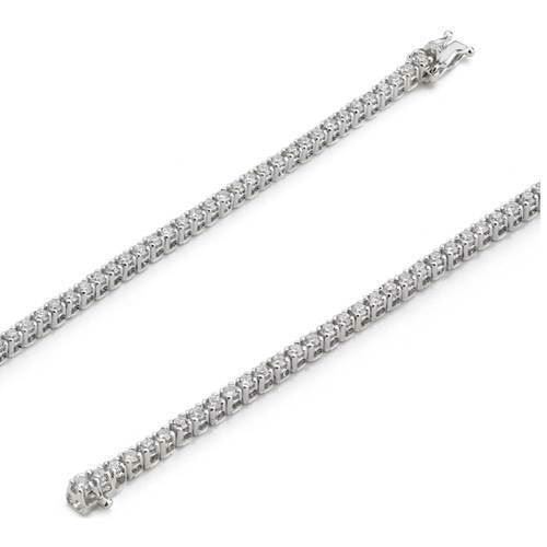 18 kt hvidgulds tennis armbånd med ca 78 stk 0,025 ct diamanter i kvalitet Top Wesselton SI, 18 cm
