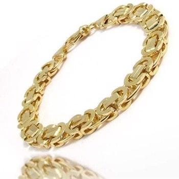 14 karat Flad Konge armbånd og halskæde