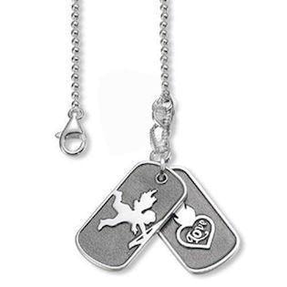 Esprit kæde med dobbelt kærligheds "dogtag"