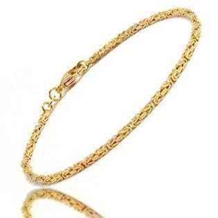 14 karat Massive Guld Kongekæde armbånd fra Danske BNH, 21 cm og 2,3 mm