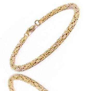 14 karat Massive Guld Kongekæde armbånd fra Danske BNH, 21 cm og 3,2 mm
