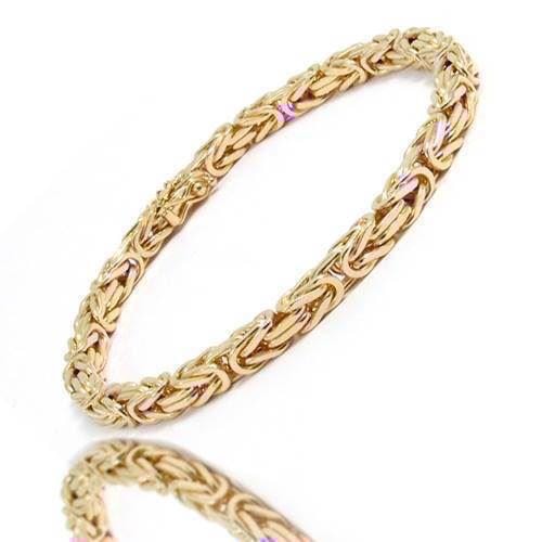 14 karat Massive Guld Kongekæde armbånd fra Danske BNH, 21 cm og 4,0 mm