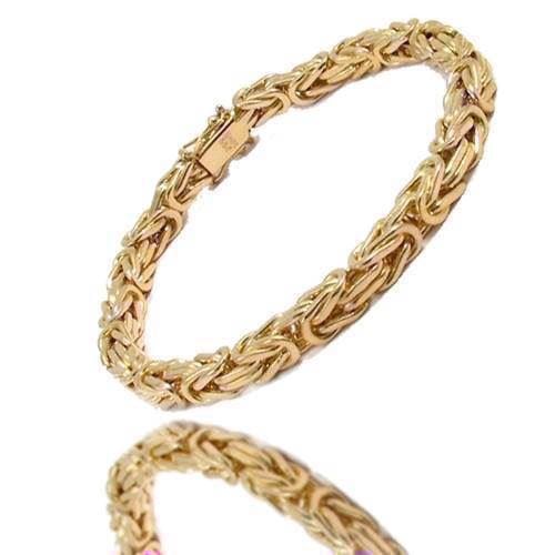 14 karat Massive Guld Kongekæde halskæde fra Danske BNH, 50 cm og 4,8 mm