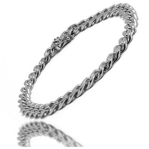 Panser Facet, 14 kt hvidguld