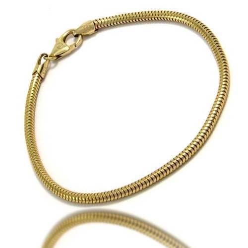 14 kt slange halskæde, 45 cm og 0,9 mm