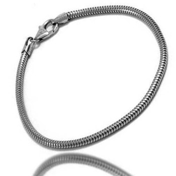 14 kt hvidgulds slange armbånd og halskæde, to bredder og flere længder