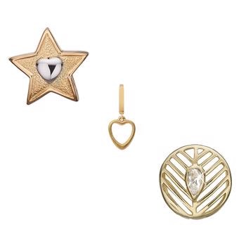 Valentine 2022 forgyldt sølv charm til 6 mm læderarmbånd fra Christina Collect