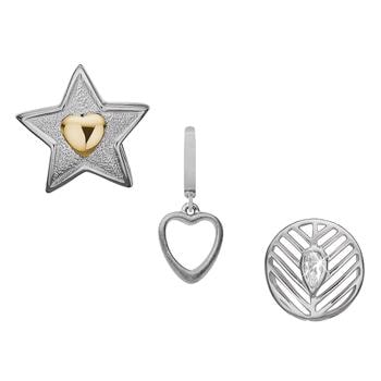 Valentine 2022 sølv charm til 6 mm læderarmbånd fra Christina Collect