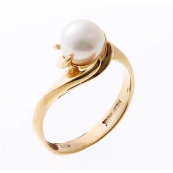 Lund Klo 8 kt. Guld fingerring blank-7,0-7,5 mm kulturperle