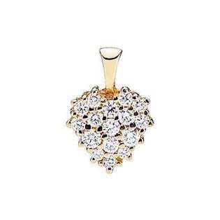 14 kt hjerte Vedhæng med ialt 0,28 ct diamant Wesselton / SI
