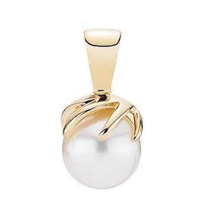 Lund Klo 14 kt. Guld vedhæng blank-7,0-7,5 mm kulturperle