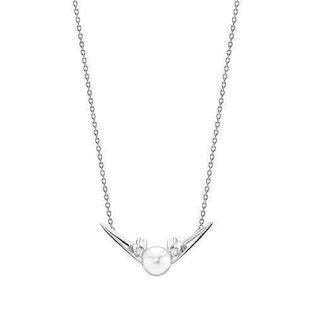 Lund Copenhagen  14 kt hvidguld collier rhodineret, model 602711-0,05