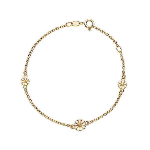 Lund Copenhagen Marguerit 925 sterling sølv armbånd forgyldt, model 90102319-M