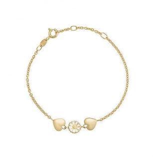 Lund Copenhagen Marguerit 925 sterling sølv armbånd forgyldt, model 90103019-M