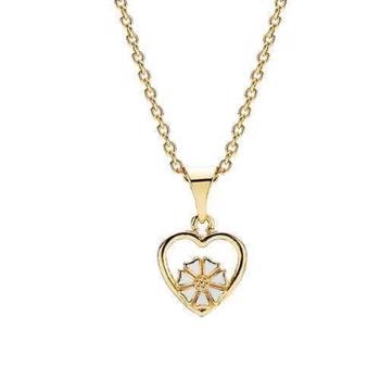 Lund 5 mm Marguerit 925 Sterling sølv Collier Forgyldt, model 902249-M