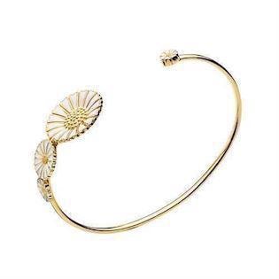 5 mm, 7,5 mm, 11 mm og 18 mm Lund Marguerit 925 sterling  sølv Armring Forgyldt, model 903011-4-M