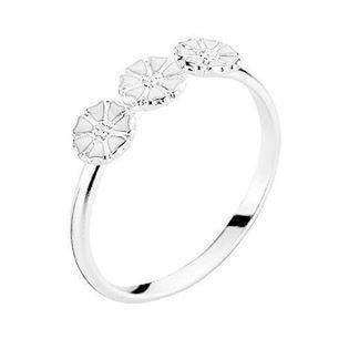 3x 5mm sølv Margueritter, fingerring fra Lund Copenhagen