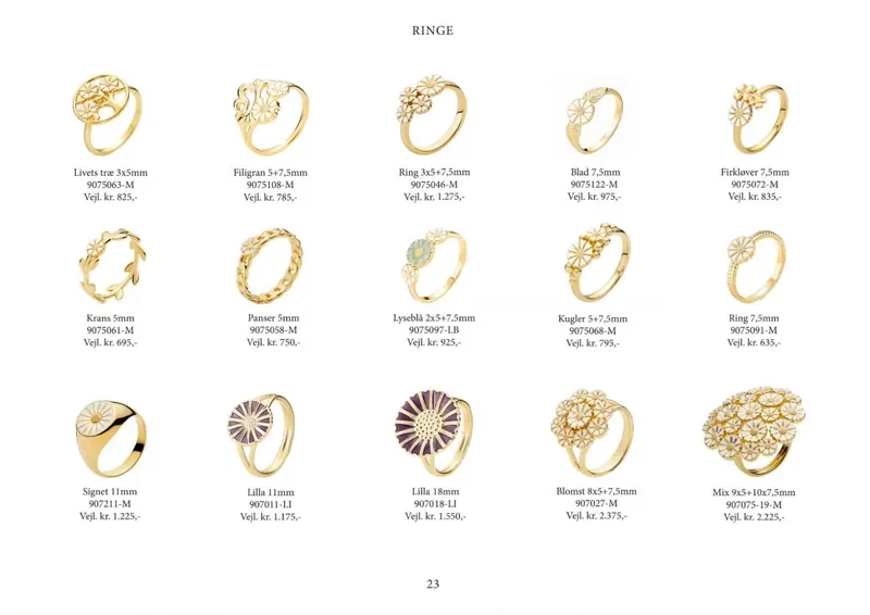 Lund Copenhagen Marguerit katalog 2026/27, side 23: Ringe
