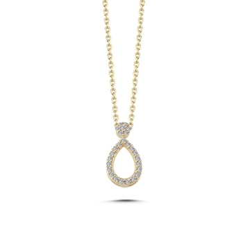 14 kt guld Mira vedhæng med i alt 0,14 ct diamanter Wesselton SI