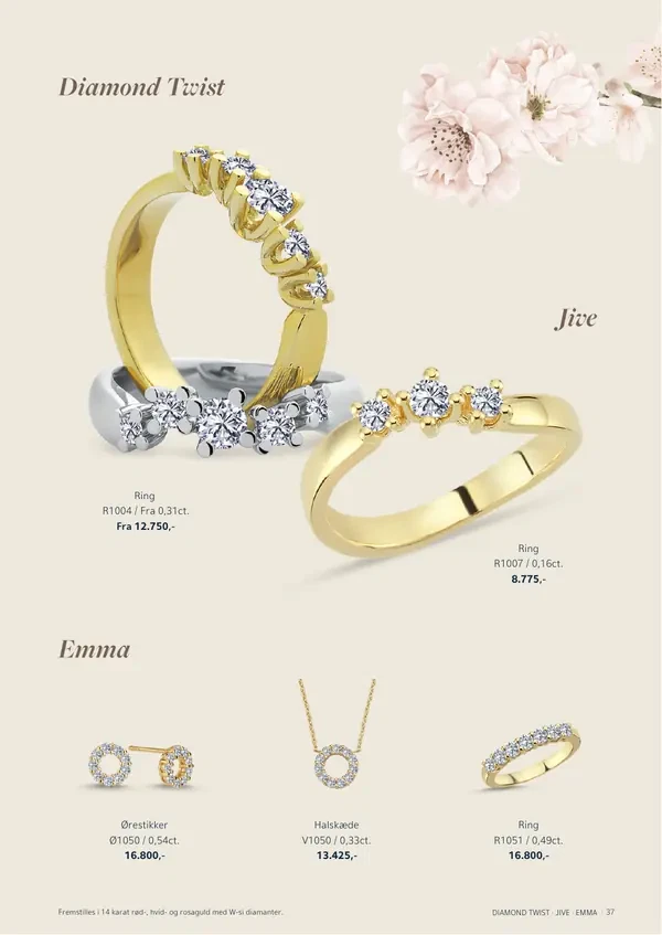 NURAN smykkekatalog 2024/25, side 37: Diamond Twist, Jive, Emma