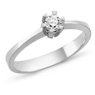 14 karat hvidgulds STAR ring fra Nuran med 0,03-0,20 carat diamant