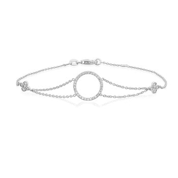 14 kt hvidguld Olivia armbånd med i alt 0,26 ct diamanter Wesselton SI