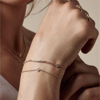14 kt hvidguld Olivia armbånd med i alt 0,04 ct diamanter Wesselton SI