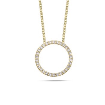 14 kt rødguld Olivia vedhæng med i alt 0,17 ct diamanter Wesselton SI