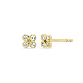 14 kt rødguld Olivia ørestikkere med i alt 0,08 ct diamanter Wesselton SI