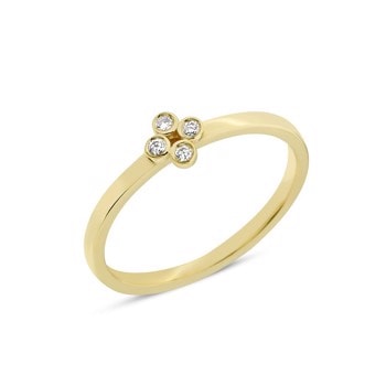 14 kt rødguld Olivia ring med i alt 0,04 ct diamanter Wesselton SI