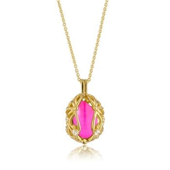 Smykke Æg med Pink Onyx, fra Blicher Fuglsang