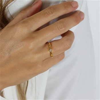 ETERNITY 8KT Diamant Ring  1X0,05CT Wesselton SI 4/GRAB, fra Aagaard