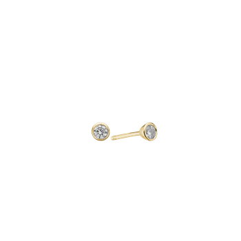8kt ørestik m/sy.zirconia 4mm, fra aagaard