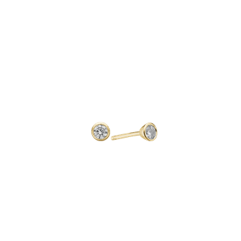 8kt ørestik m/sy.zirconia 4,5mm, fra aagaard