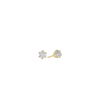 8kt ørestik m/sy.zirconia 4mm, fra aagaard