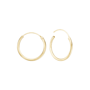 8KT CREOL 19MM, TRÅD 1,4MM M/VIPPELÅS, fra Aagaard