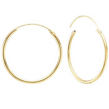 8KT CREOL 43MM, TRÅD 1,4MM M/VIPPELÅS, fra Aagaard