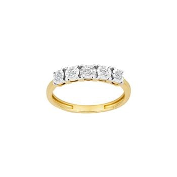 14kt. guldring m/dia. 0.18ct W/SI, fra Siersbøl