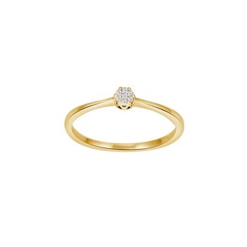 14kt. guldring m/dia. 0.03ct W/SI, fra Siersbøl